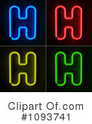 Neon Letters Clipart #1093741 by stockillustrations