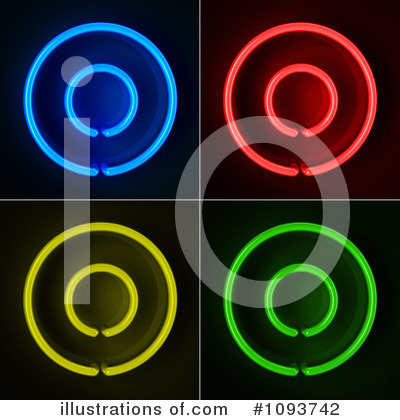 Neon Letter Clipart #1093742 by stockillustrations
