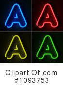 Neon Letters Clipart #1093753 by stockillustrations
