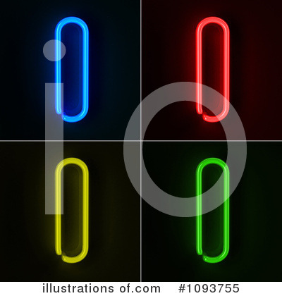 Neon Letter Clipart #1093755 by stockillustrations