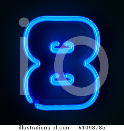 Neon Number Clipart #1093785 by stockillustrations