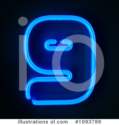 Neon Number Clipart #1093786 by stockillustrations