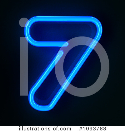 Neon Number Clipart #1093788 by stockillustrations