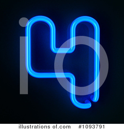 Neon Number Clipart #1093791 by stockillustrations