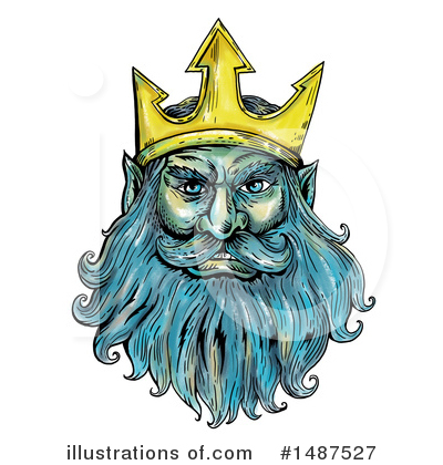 Royalty-Free (RF) Neptune Clipart Illustration by patrimonio - Stock Sample #1487527