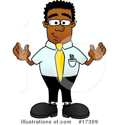 Black Businessman Clipart #17309 by Mascot Junction