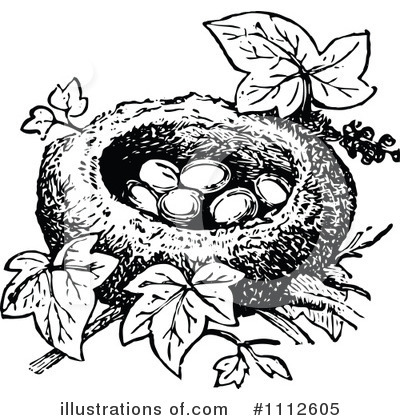 Royalty-Free (RF) Nest Clipart Illustration by Prawny Vintage - Stock Sample #1112605