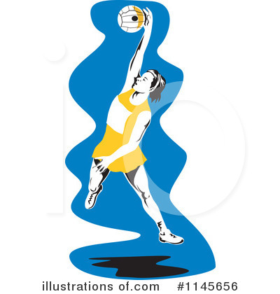 Royalty-Free (RF) Netball Clipart Illustration by patrimonio - Stock Sample #1145656