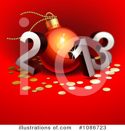 Christmas Baubles Clipart #1086723 by Oligo