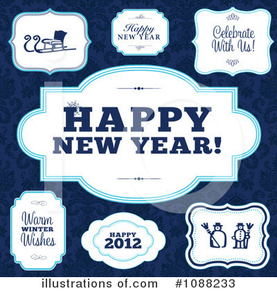 Royalty-Free (RF) New Year Clipart Illustration by BestVector - Stock Sample #1088233