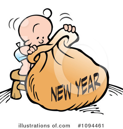 New Year Clipart #1094461 by Johnny Sajem