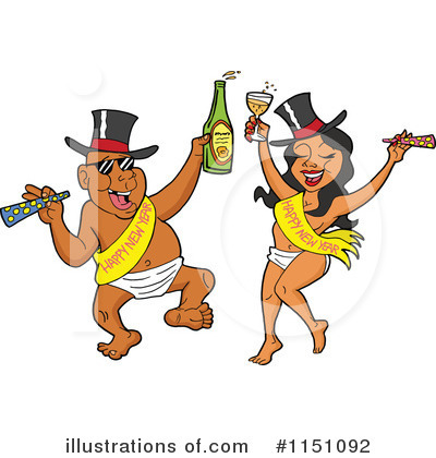 Royalty-Free (RF) New Year Clipart Illustration by LaffToon - Stock Sample #1151092