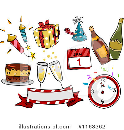 Royalty-Free (RF) New Year Clipart Illustration by BNP Design Studio - Stock Sample #1163362