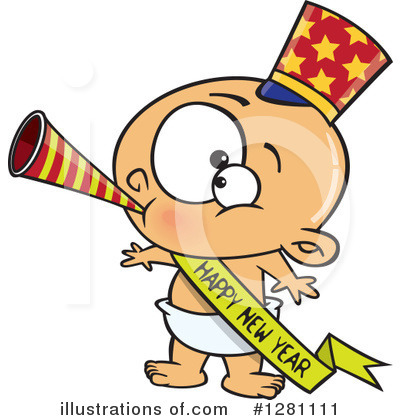 New Year Baby Clipart #1281111 by toonaday
