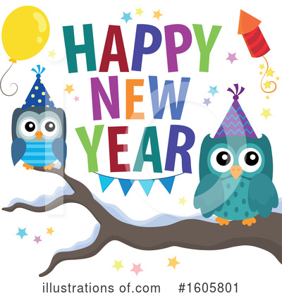 Royalty-Free (RF) New Year Clipart Illustration by visekart - Stock Sample #1605801