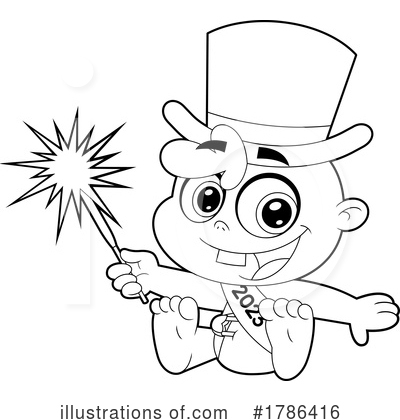 Royalty-Free (RF) New Year Clipart Illustration by Hit Toon - Stock Sample #1786416