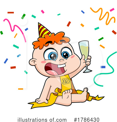 New Year Baby Clipart #1786430 by Hit Toon