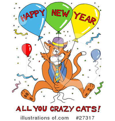 Party Balloons Clipart #27317 by LaffToon