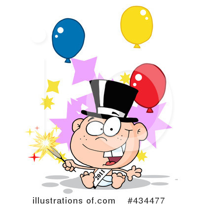 Royalty-Free (RF) New Year Clipart Illustration by Hit Toon - Stock Sample #434477
