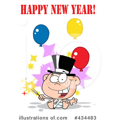 Royalty-Free (RF) New Year Clipart Illustration by Hit Toon - Stock Sample #434483