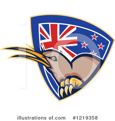 Royalty-Free (RF) New Zealand Clipart Illustration by patrimonio - Stock Sample #1219358