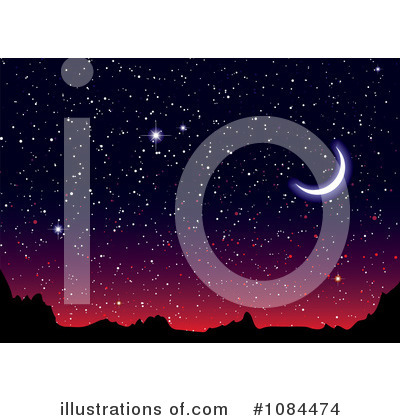 Royalty-Free (RF) Night Sky Clipart Illustration by michaeltravers - Stock Sample #1084474