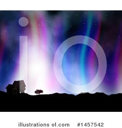 Northern Lights Clipart #1457542 by KJ Pargeter