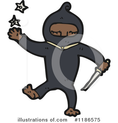 Royalty-Free (RF) Ninja Clipart Illustration by lineartestpilot - Stock Sample #1186575