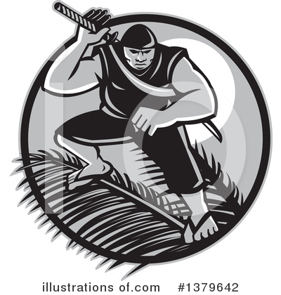 Royalty-Free (RF) Ninja Clipart Illustration by patrimonio - Stock Sample #1379642