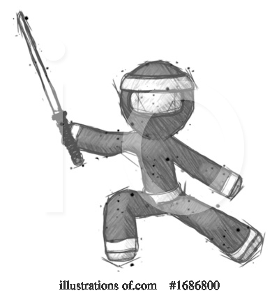 Royalty-Free (RF) Ninja Clipart Illustration by Leo Blanchette - Stock Sample #1686800