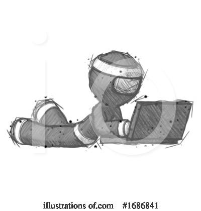 Royalty-Free (RF) Ninja Clipart Illustration by Leo Blanchette - Stock Sample #1686841