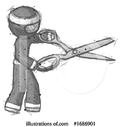 Royalty-Free (RF) Ninja Clipart Illustration by Leo Blanchette - Stock Sample #1686901