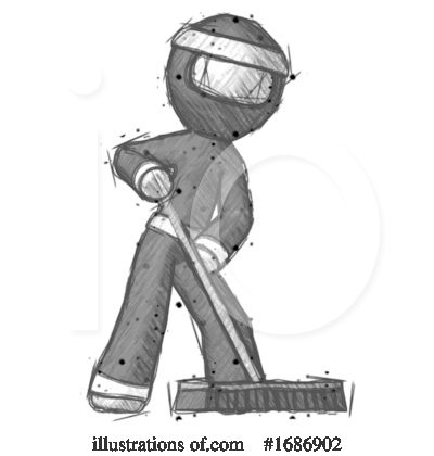 Royalty-Free (RF) Ninja Clipart Illustration by Leo Blanchette - Stock Sample #1686902