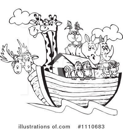 Royalty-Free (RF) Noahs Ark Clipart Illustration by Dennis Holmes Designs - Stock Sample #1110683