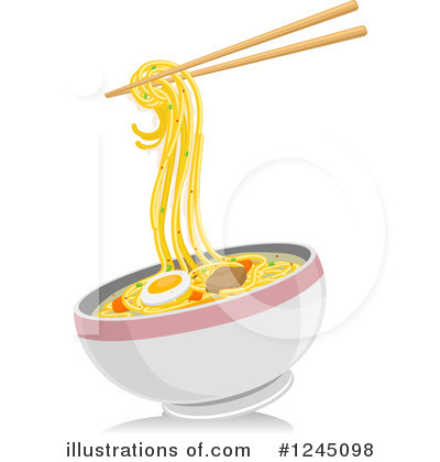 Royalty-Free (RF) Noodles Clipart Illustration by BNP Design Studio - Stock Sample #1245098