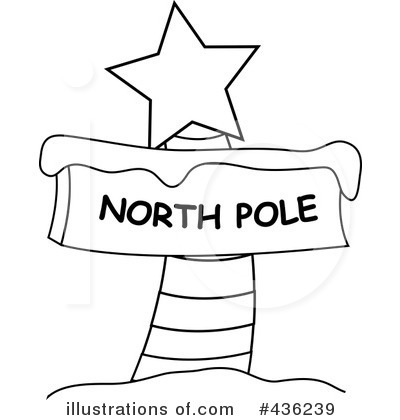 Royalty-Free (RF) North Pole Sign Clipart Illustration by Pams Clipart - Stock Sample #436239
