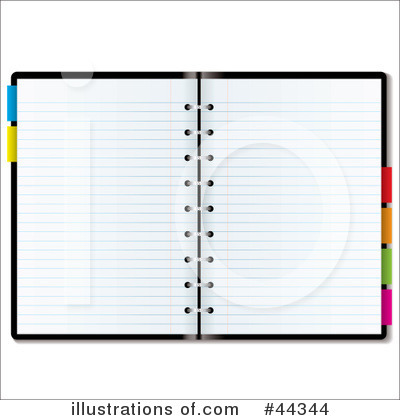 Royalty-Free (RF) Notebook Clipart Illustration by michaeltravers - Stock Sample #44344