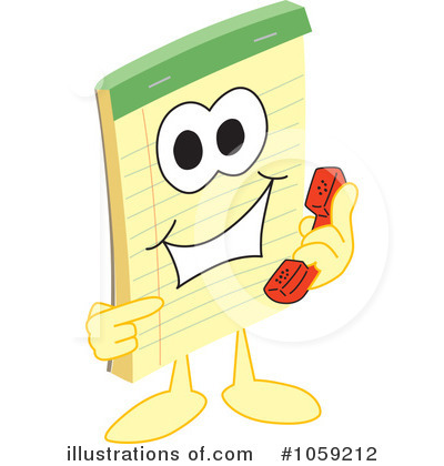 Royalty-Free (RF) Notepad Clipart Illustration by Mascot Junction - Stock Sample #1059212