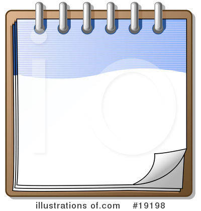 Royalty-Free (RF) Notepad Clipart Illustration by Leo Blanchette - Stock Sample #19198