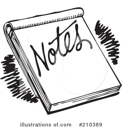 Royalty-Free (RF) Notepad Clipart Illustration by BestVector - Stock Sample #210389