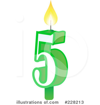 Royalty-Free (RF) Number Candle Clipart Illustration by Tonis Pan - Stock Sample #228213