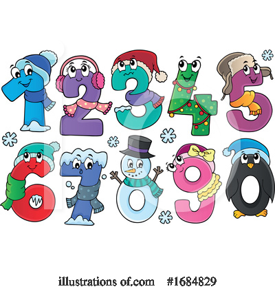 Royalty-Free (RF) Number Clipart Illustration by visekart - Stock Sample #1684829