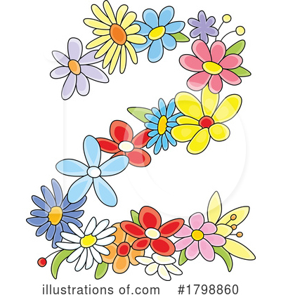 Floral Number Clipart #1798860 by Alex Bannykh