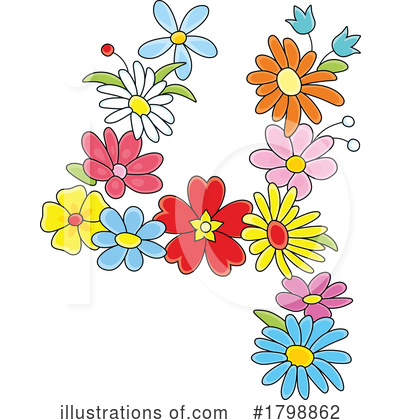 Floral Number Clipart #1798862 by Alex Bannykh