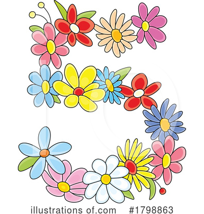 Floral Number Clipart #1798863 by Alex Bannykh