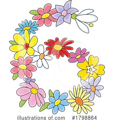 Floral Number Clipart #1798864 by Alex Bannykh