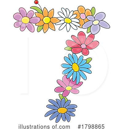 Floral Number Clipart #1798865 by Alex Bannykh