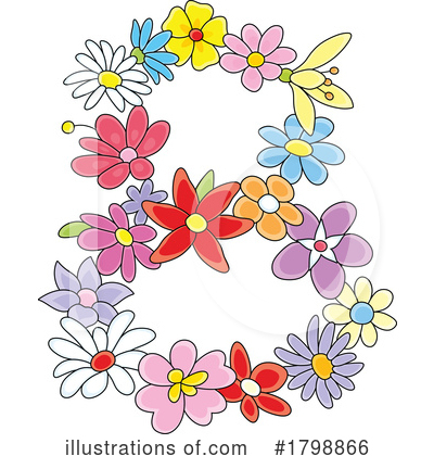 Floral Number Clipart #1798866 by Alex Bannykh
