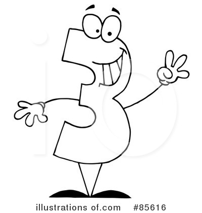 Royalty-Free (RF) Number Clipart Illustration by Hit Toon - Stock Sample #85616