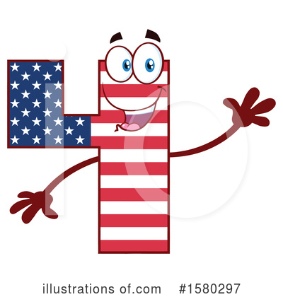 Royalty-Free (RF) Number Four Clipart Illustration by Hit Toon - Stock Sample #1580297